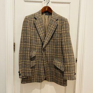 Vintage Daks London New York 42 R Blazer Jacket Plaid Sports Coat Lined